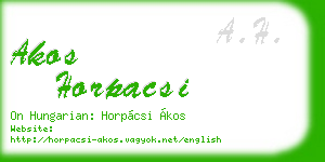 akos horpacsi business card